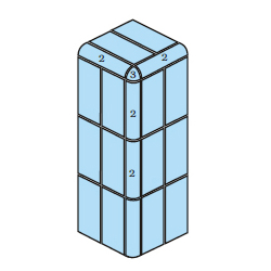 Bottom External Corner pool fittings