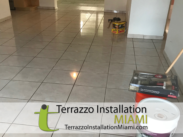 Terrazzo Tile Floor Installation Dania